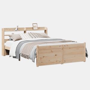 Estrutura De Cama De Casal c cabeceira - 135x190 cm pinho maciço