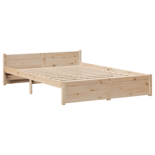 Estrutura De Cama De Casal c cabeceira - 135x190 cm pinho maciço