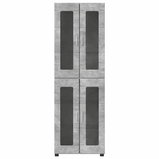 Aparador - Bufete - Móvel de apoio com porta Cinzento 60 x 35 x 182 cm Madeira processada pt499