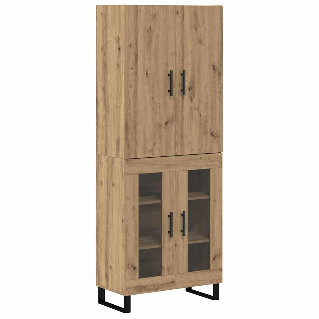 Aparador alto - Mueble de almacenamiento 2 pcs 69 Roble Artisan