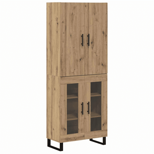 Aparador - Bufete - Móvel de apoio 2 pcs Carvalho Artesanal 69,5 x 34 x 180 cm pt195