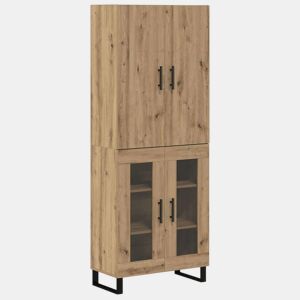Aparador - Bufete - Móvel de apoio 2 pcs Carvalho Artesanal 69,5 x 34 x 180 cm pt195