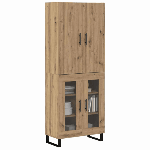 Aparador - Bufete - Móvel de apoio 2 pcs Carvalho Artesanal 69,5 x 34 x 180 cm pt195