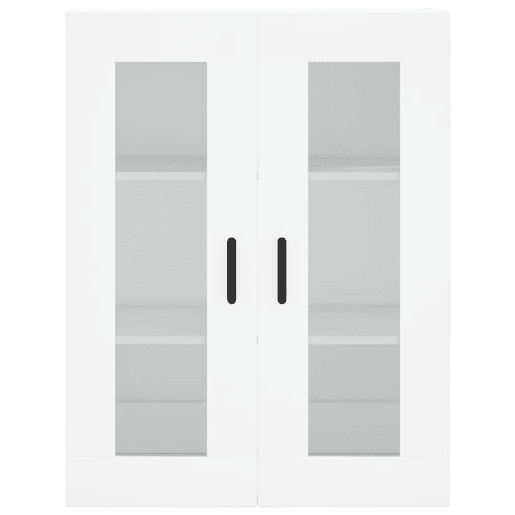 Armário alto - Bufete - Móvel de apoio 69,5x34x180 cm derivados de madeira branco pt683