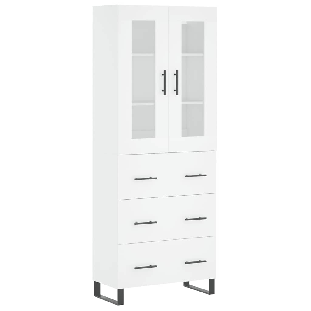 Aparador alto - Mueble de almacenamiento 2 pcs 69 Blanco