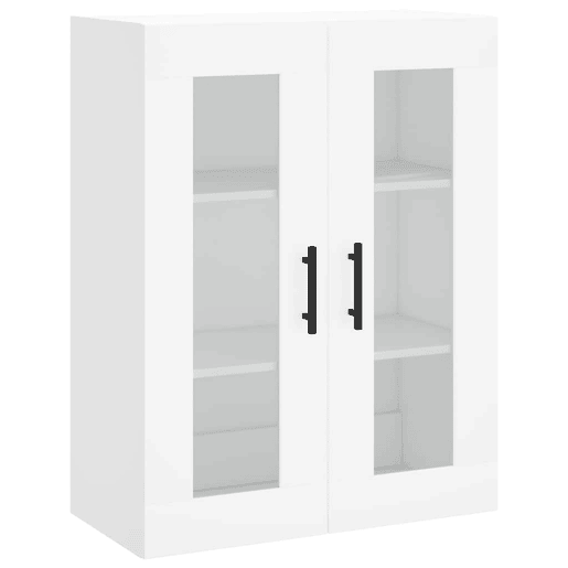 Armário alto - Bufete - Móvel de apoio 69,5x34x180 cm derivados de madeira branco pt692