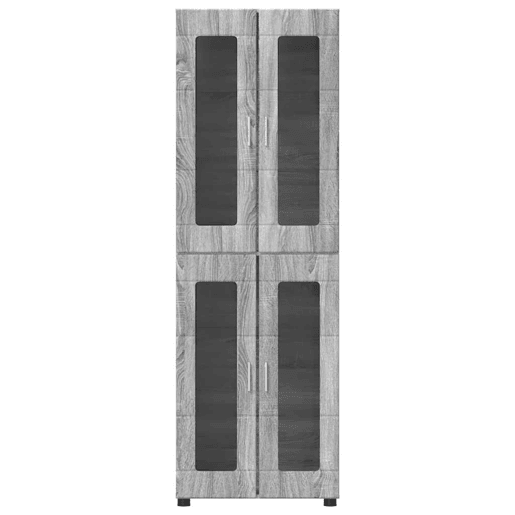 Aparador - Bufete - Móvel de apoio Cinza Sonoma 60 x 35 x 182 cm Madeira processada pt559