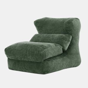 Sofá relax de 1 lugar - Design moderno, formato exclusivo, transformável em chaise longue - Verde