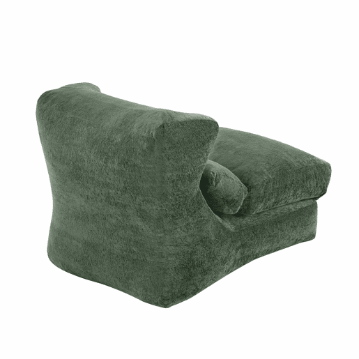 Sofá relax de 1 lugar - Design moderno, formato exclusivo, transformável em chaise longue - Verde