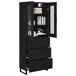 Aparador alto - Mueble de almacenamiento 2 pcs 69 Aparador alto - Mueble de almacenamiento 2 pcs 69 Blanco