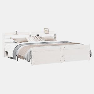 Estrutura De Cama Dupla para adultos c cabeceira - 180x200 cm branco
