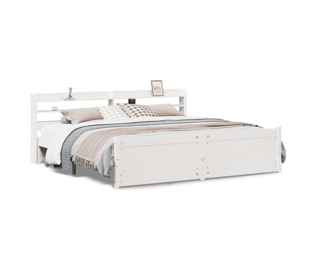 Estructura de cama Doble matrimonial con cabecero - blanco 180x200 cm