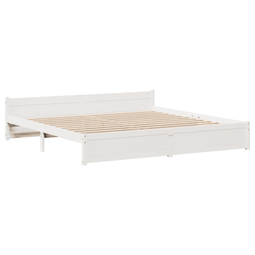 Estrutura De Cama Dupla para adultos c cabeceira - 180x200 cm branco Estrutura De Cama Dupla para adultos c cabeceira - 180x200 cm branco