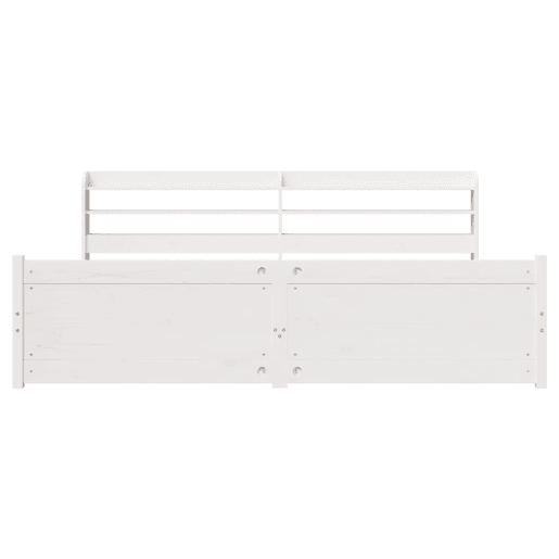 Estrutura De Cama Dupla para adultos c cabeceira - 180x200 cm branco Estrutura De Cama Dupla para adultos c cabeceira - 180x200 cm branco