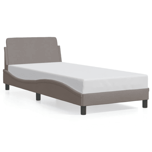 Estrutura de cama de solteiro para adultos com cabeceira Dover tecido 90x190 cm