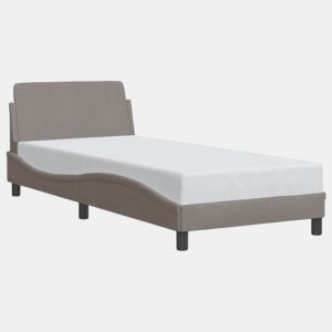 Estrutura de cama de solteiro para adultos com cabeceira Dover tecido 90x190 cm