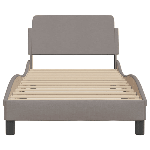 Estrutura de cama de solteiro para adultos com cabeceira Dover tecido 90x190 cm
