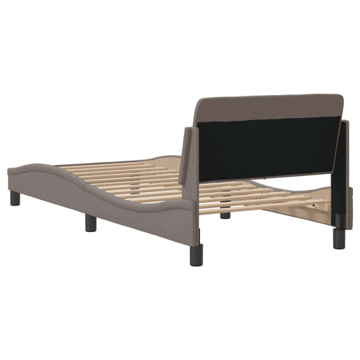 Estrutura de cama de solteiro para adultos com cabeceira Dover tecido 90x190 cm