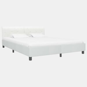 Estrutura De Cama De Casal Moderno - 180x200 cm couro artificial branco