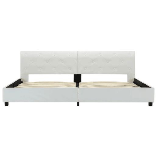 Estrutura De Cama De Casal Moderno - 180x200 cm couro artificial branco
