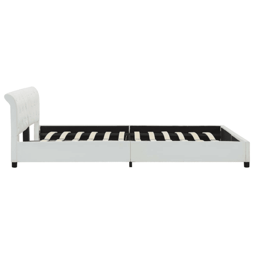 Estrutura De Cama De Casal Moderno - 180x200 cm couro artificial branco