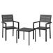Conjunto de Bistró Metal, HDPE Outsunny Conjunto de Bistró Metal, HDPE Outsunny Negro