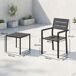 Conjunto de Bistró Metal, HDPE Outsunny Conjunto de Bistró Metal, HDPE Outsunny Negro