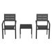 Conjunto de Bistró Metal, HDPE Outsunny Conjunto de Bistró Metal, HDPE Outsunny Negro