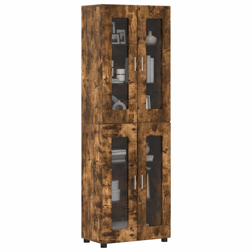 Aparador - Bufete - Móvel de apoio Carvalho Defumado 60 x 35 x 182 cm Madeira processada pt504