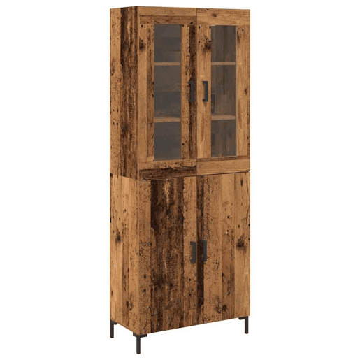 Aparador - Bufete - Móvel de apoio 2 pcs Madeira antiga 69,5 x 34 x 180 cm pt138