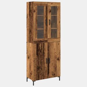 Aparador - Bufete - Móvel de apoio 2 pcs Madeira antiga 69,5 x 34 x 180 cm pt138