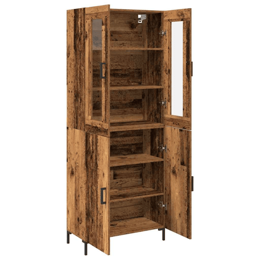 Aparador - Bufete - Móvel de apoio 2 pcs Madeira antiga 69,5 x 34 x 180 cm pt138