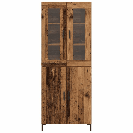 Aparador - Bufete - Móvel de apoio 2 pcs Madeira antiga 69,5 x 34 x 180 cm pt138