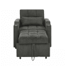 Sofá-cama de 1 lugar - Estilo minimalista, elegante e sofisticado, design deslizante, porta USB - Cinza
