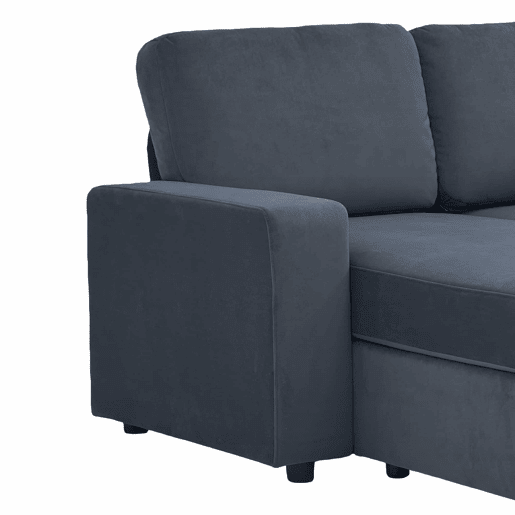 Sofá de canto de 3 lugares - multifuncional, com 4 compartimentos de arrumação, chaise longue, confortável - cinzento escuro