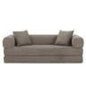 Sofá 3 Plazas - Sofá Tatami Convertible en Cama, Ideal para Sala de Estar y Dormitorio - Color Taupe