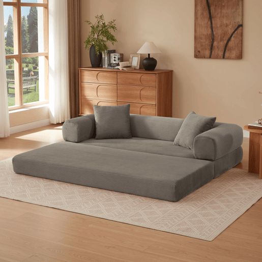 Sofá 3 Plazas - Sofá Tatami Convertible en Cama, Ideal para Sala de Estar y Dormitorio - Color Taupe Sofá 3 Plazas - Sofá Tatami Convertible en Cama, Ideal para Sala de Estar y Dormitorio - Color Taupe
