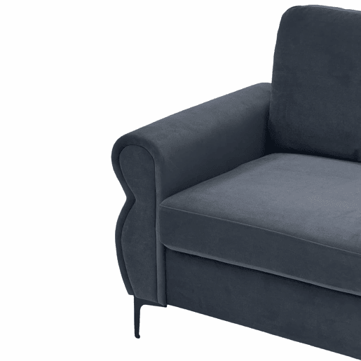Sofá de 2 lugares - Desmontável, com estrutura resistente e fácil montagem - Cinza escuro