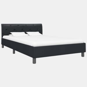 Estrutura De Cama De Casal Simple - 120x200 cm couro artificial preto