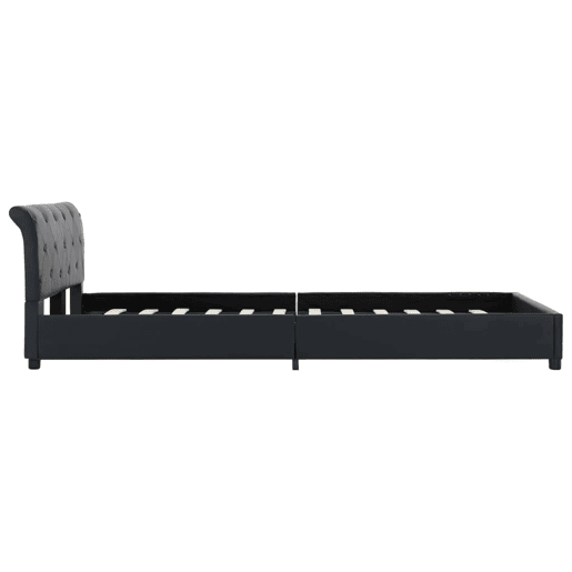 Estrutura De Cama De Casal Simple - 120x200 cm couro artificial preto