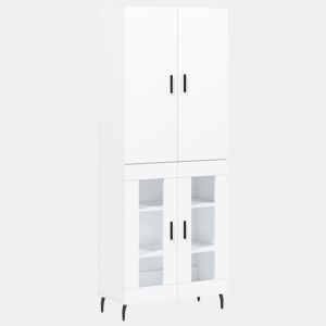 Armário alto - Bufete - Móvel de apoio 69,5x34x180 cm derivados de madeira branco pt650