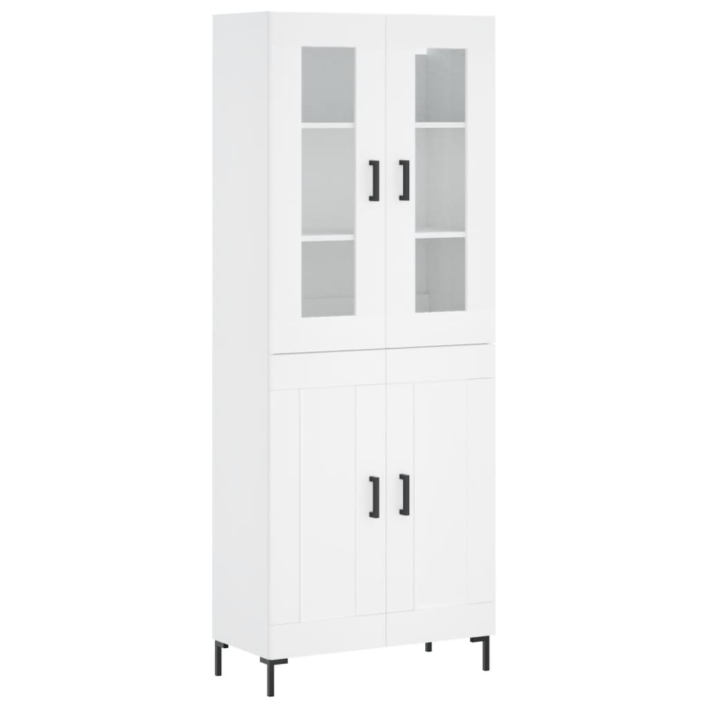 Aparador alto - Mueble de almacenamiento 2 pcs 69 Blanco
