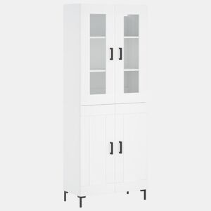 Armário alto - Bufete - Móvel de apoio 69,5x34x180 cm derivados de madeira branco pt686