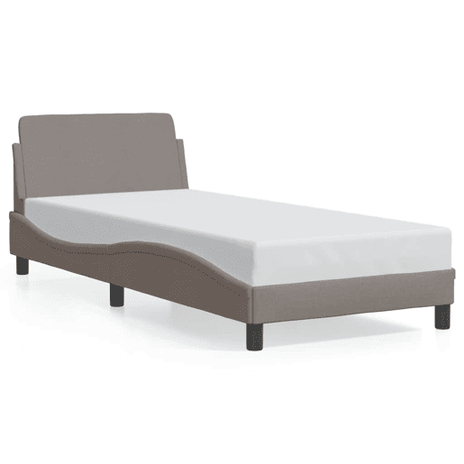 Estrutura de cama de solteiro para adultos com cabeceira Dover tecido 90x200 cm