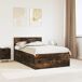 Estructura de cama individual para adultos 123x210 Estructura de cama individual para adultos 123x210 Marrón