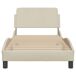 Estructura de cama individual para adultos 85x218 Estructura de cama individual para adultos 85x218 Crema