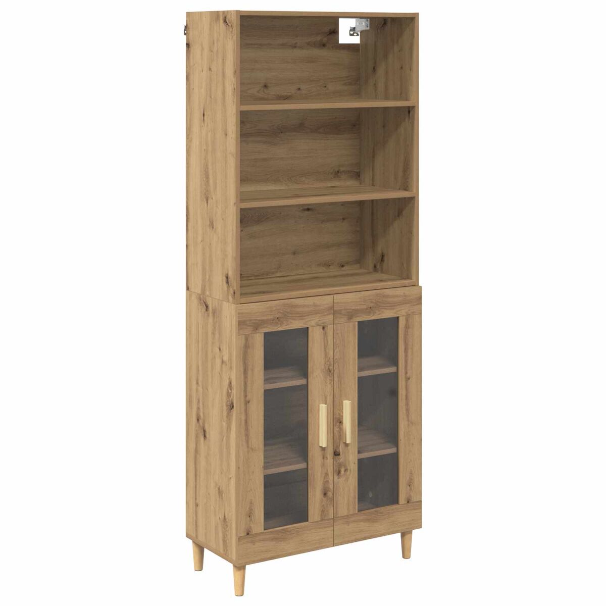 Aparador alto - Mueble de almacenamiento 69 Roble Artisan