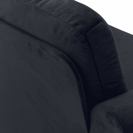 Sofá de 2 lugares - compacto, confortável e resistente - preto Sofá de 2 lugares - compacto, confortável e resistente - preto