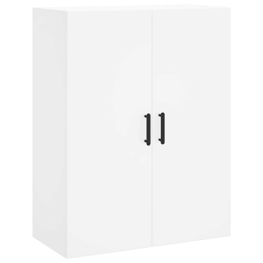 Armário alto - Bufete - Móvel de apoio 69,5x34x180 cm derivados de madeira branco pt649