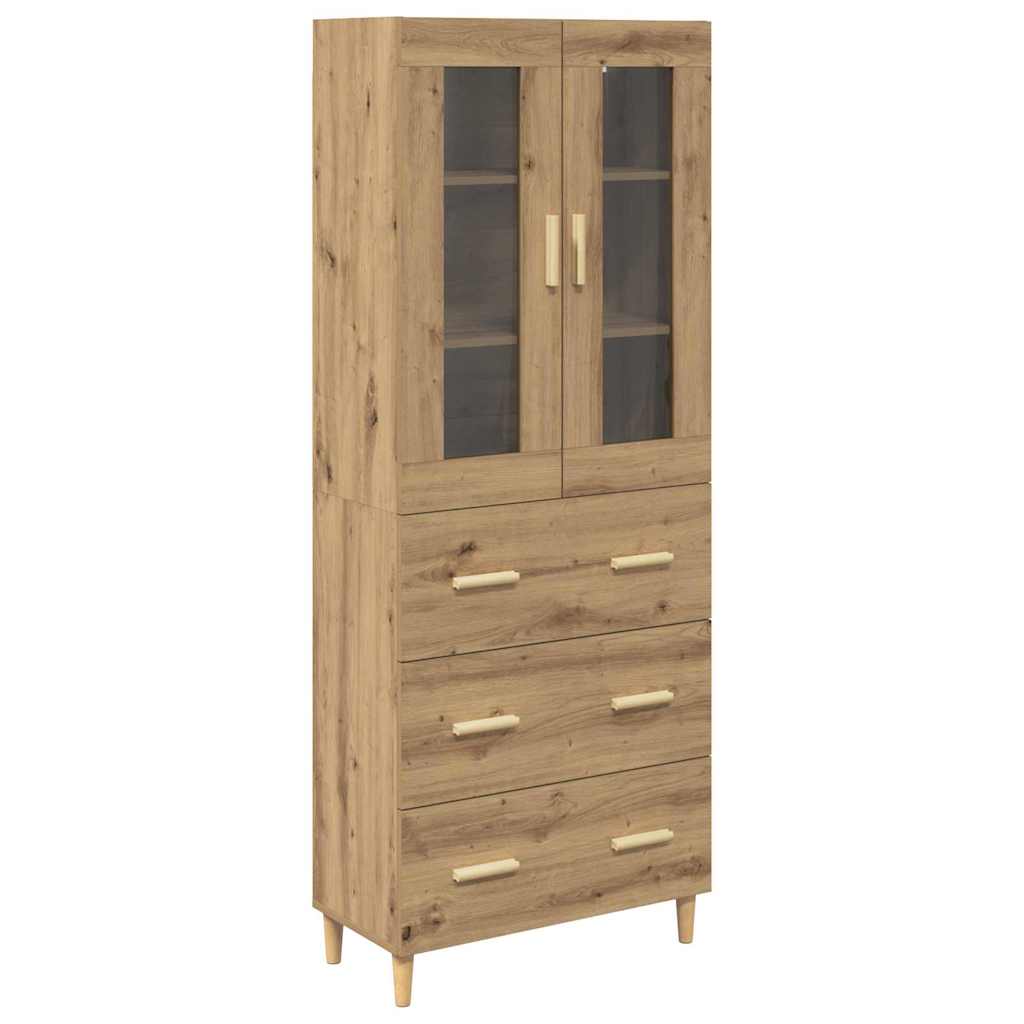 Aparador alto - Mueble de almacenamiento 69 Roble Artisan